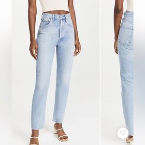 90s Pinch Waist High Rise Straight Jeans